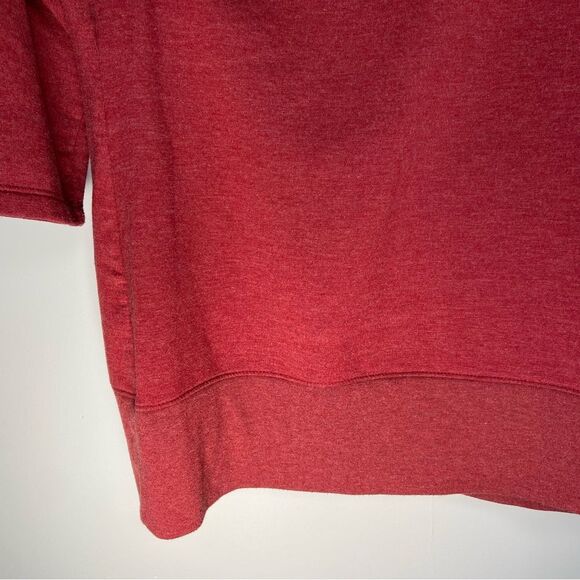 Isabel Maternity Red Nursing Sweatshirt Button Snap Top 3/4 Sleeve Comfy Cute - Picture 5 of 10